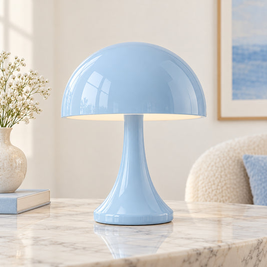 Lámpara de mesa Hongo · Azul cielo